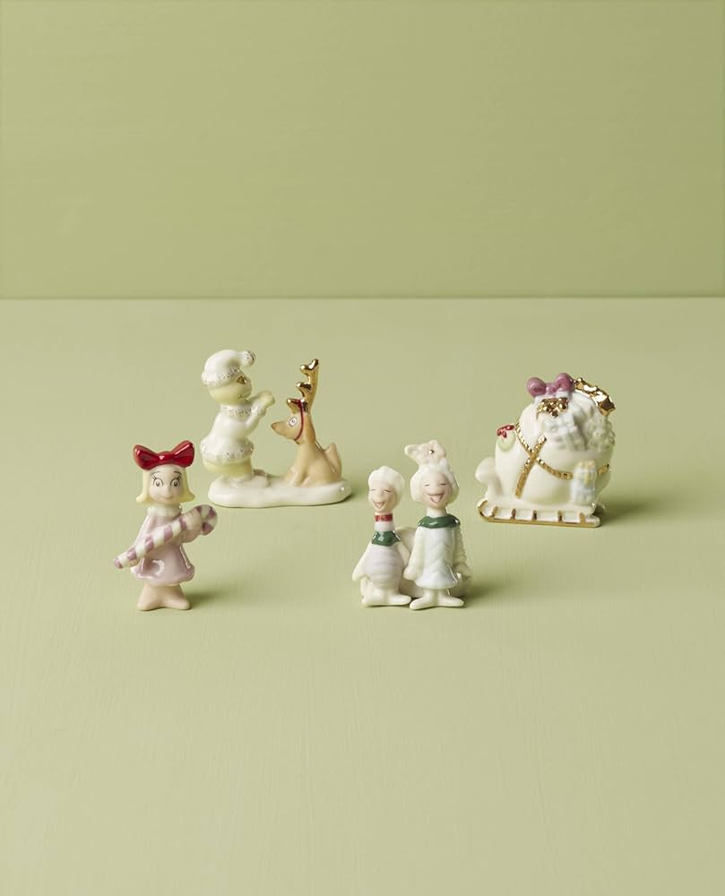 レノックスLENOX：クリスマス柄　未使用５ピースセット Disney Winter Fun 5-Piece Figurine Set – Lenox Corporation